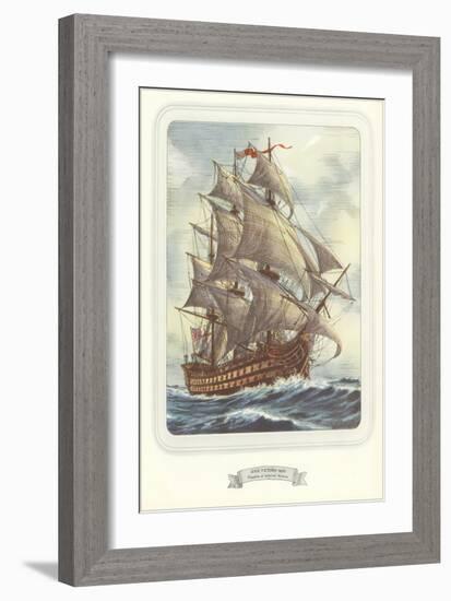 Full-Rigged Clipper Ship-null-Framed Art Print