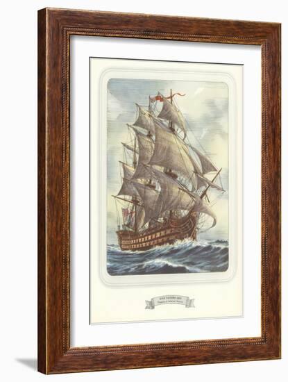 Full-Rigged Clipper Ship--Framed Art Print