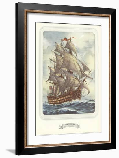 Full-Rigged Clipper Ship-null-Framed Art Print