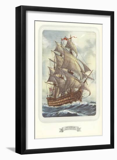 Full-Rigged Clipper Ship-null-Framed Art Print