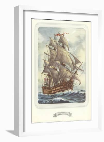 Full-Rigged Clipper Ship-null-Framed Art Print