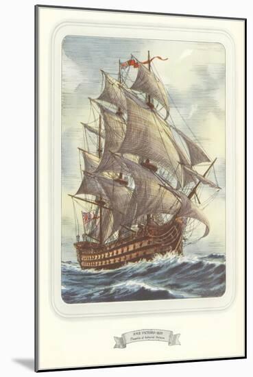 Full-Rigged Clipper Ship-null-Mounted Art Print