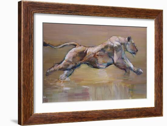 Full Stretch, 2021, (Oil on Canvas)-Mark Adlington-Framed Giclee Print