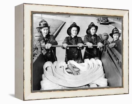 Full Time Fire-Women at Scott Field, Illinois-null-Framed Stretched Canvas