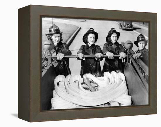 Full Time Fire-Women at Scott Field, Illinois-null-Framed Stretched Canvas