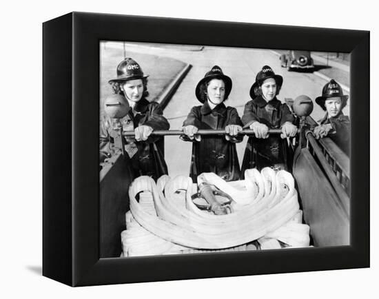 Full Time Fire-Women at Scott Field, Illinois-null-Framed Stretched Canvas