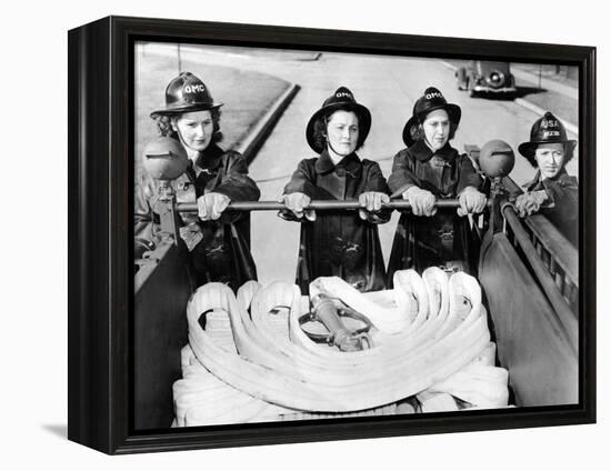 Full Time Fire-Women at Scott Field, Illinois-null-Framed Stretched Canvas