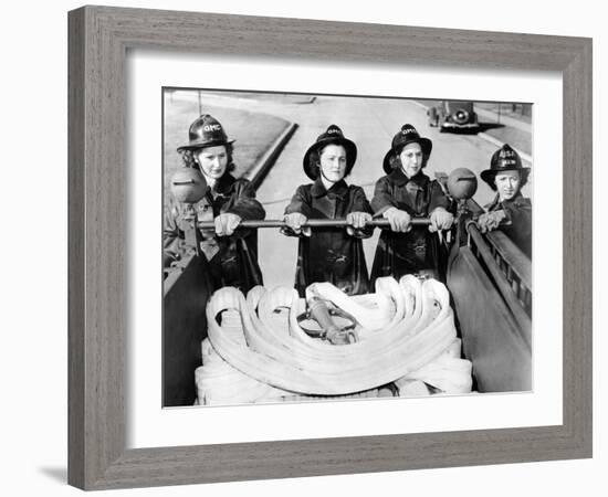 Full Time Fire-Women at Scott Field, Illinois-null-Framed Photo