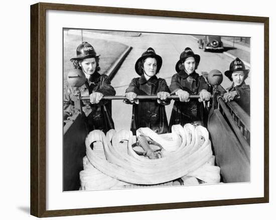 Full Time Fire-Women at Scott Field, Illinois-null-Framed Photo