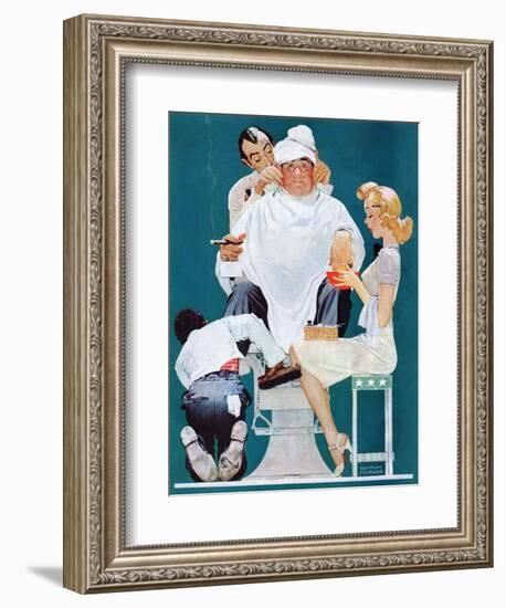 "Full Treatment", May 18,1940-Norman Rockwell-Framed Giclee Print