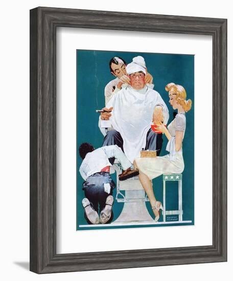 "Full Treatment", May 18,1940-Norman Rockwell-Framed Giclee Print