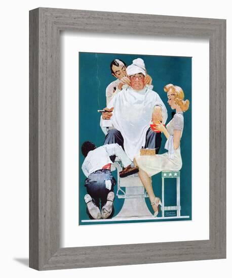 "Full Treatment", May 18,1940-Norman Rockwell-Framed Giclee Print