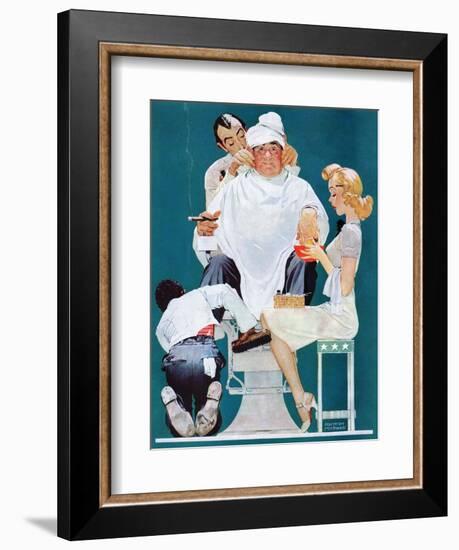 "Full Treatment", May 18,1940-Norman Rockwell-Framed Giclee Print