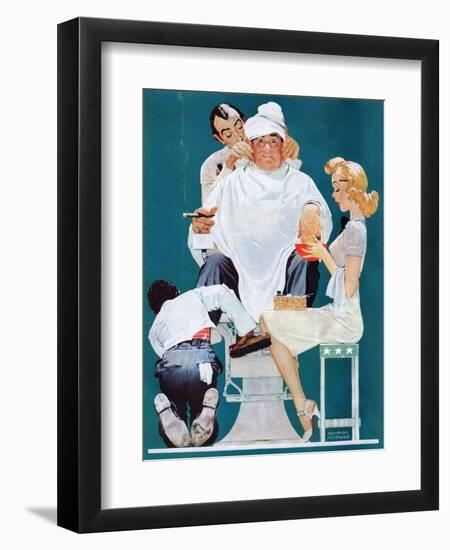 "Full Treatment", May 18,1940-Norman Rockwell-Framed Giclee Print