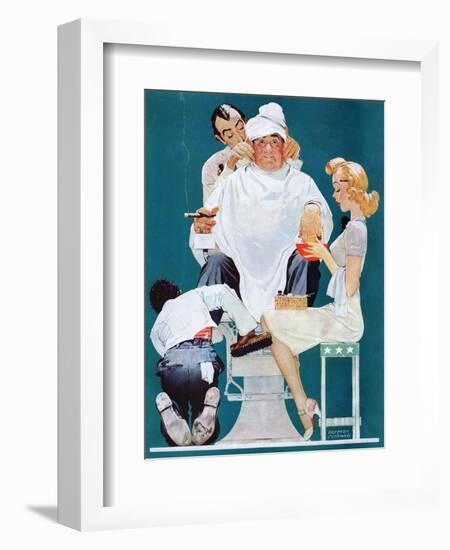 "Full Treatment", May 18,1940-Norman Rockwell-Framed Giclee Print