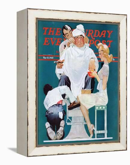 "Full Treatment" Saturday Evening Post Cover, May 18,1940-Norman Rockwell-Framed Premier Image Canvas
