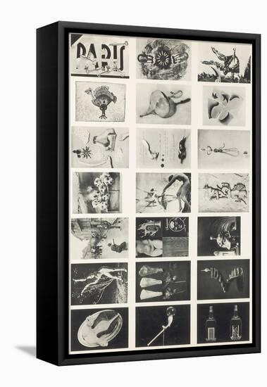 Full Undivided Sheet of the First Series of 21 Surrealist Picture Postcards, 1937-Georges Hugnet-Framed Premier Image Canvas