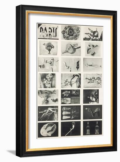 Full Undivided Sheet of the First Series of 21 Surrealist Picture Postcards, 1937-Georges Hugnet-Framed Giclee Print