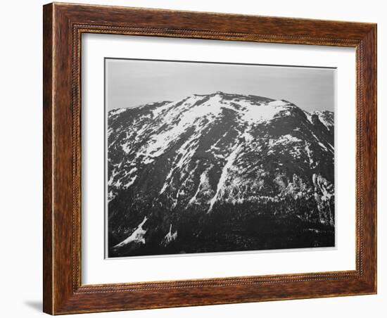 Full View Of Barren Mountain Side With Snow "In Rocky Mountain National Park" Colorado 1933-1942-Ansel Adams-Framed Art Print