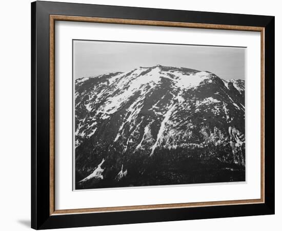 Full View Of Barren Mountain Side With Snow "In Rocky Mountain National Park" Colorado 1933-1942-Ansel Adams-Framed Art Print