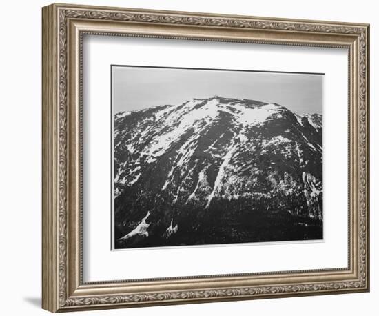 Full View Of Barren Mountain Side With Snow "In Rocky Mountain National Park" Colorado 1933-1942-Ansel Adams-Framed Art Print