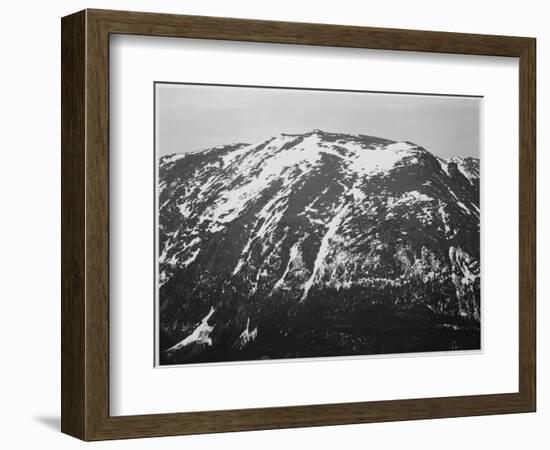 Full View Of Barren Mountain Side With Snow "In Rocky Mountain National Park" Colorado 1933-1942-Ansel Adams-Framed Art Print