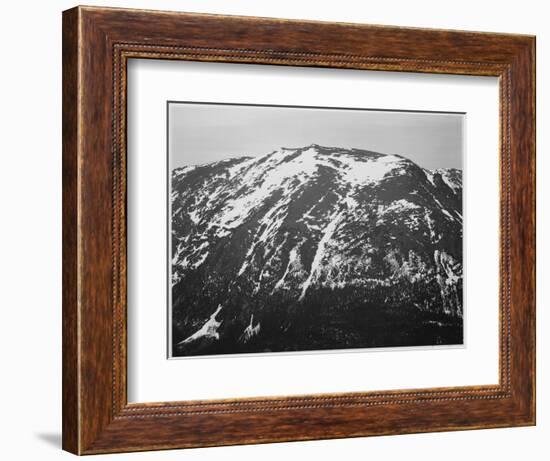 Full View Of Barren Mountain Side With Snow "In Rocky Mountain National Park" Colorado 1933-1942-Ansel Adams-Framed Art Print