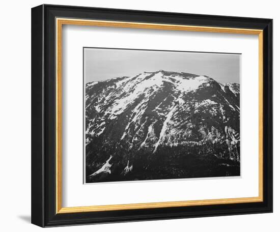 Full View Of Barren Mountain Side With Snow "In Rocky Mountain National Park" Colorado 1933-1942-Ansel Adams-Framed Art Print