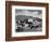 Full View Of City Mountains In Bkgd "Taos Pueblo National Historic Landmark New Mexico 1941"-Ansel Adams-Framed Premium Giclee Print