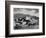 Full View Of City Mountains In Bkgd "Taos Pueblo National Historic Landmark New Mexico 1941"-Ansel Adams-Framed Premium Giclee Print