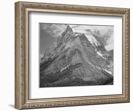 Full View Of Mountain "Going-To-The-Sun Mountain Glacier National Park" Montana. 1933-1942-Ansel Adams-Framed Art Print