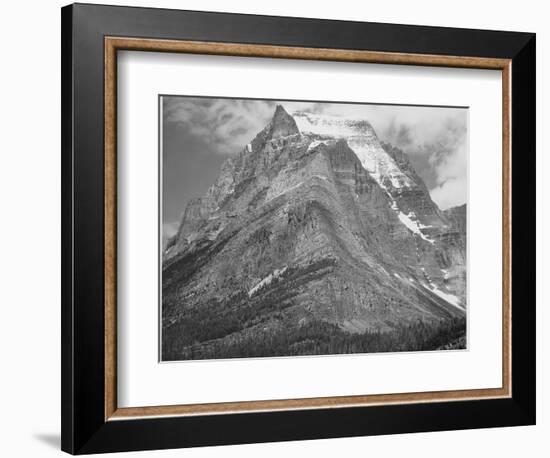 Full View Of Mountain "Going-To-The-Sun Mountain Glacier National Park" Montana. 1933-1942-Ansel Adams-Framed Premium Giclee Print