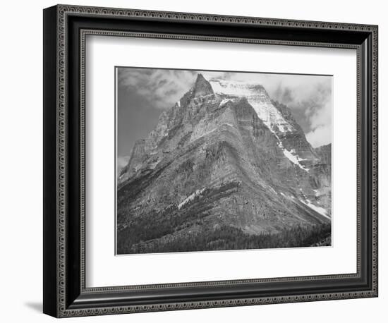 Full View Of Mountain "Going-To-The-Sun Mountain Glacier National Park" Montana. 1933-1942-Ansel Adams-Framed Premium Giclee Print