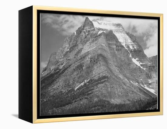 Full View Of Mountain "Going-To-The-Sun Mountain Glacier National Park" Montana. 1933-1942-Ansel Adams-Framed Stretched Canvas