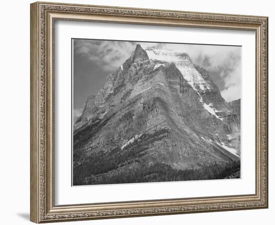 Full View Of Mountain "Going-To-The-Sun Mountain Glacier National Park" Montana. 1933-1942-Ansel Adams-Framed Art Print