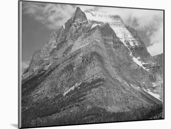Full View Of Mountain "Going-To-The-Sun Mountain Glacier National Park" Montana. 1933-1942-Ansel Adams-Mounted Art Print