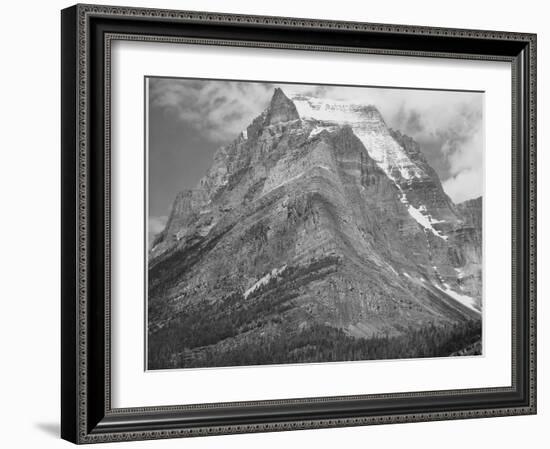 Full View Of Mountain "Going-To-The-Sun Mountain Glacier National Park" Montana. 1933-1942-Ansel Adams-Framed Art Print