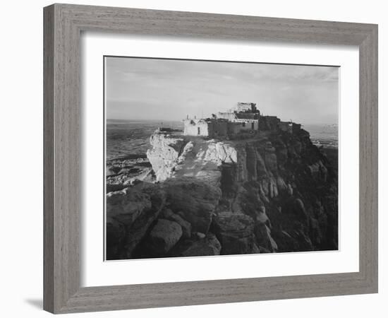 Full View Of The City On Top Of Mountain "Walpi Arizona 1941". 1941-Ansel Adams-Framed Art Print