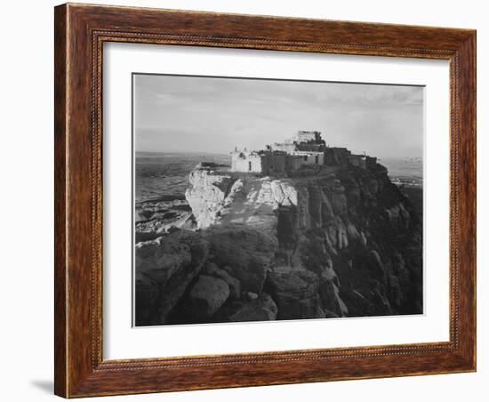 Full View Of The City On Top Of Mountain "Walpi Arizona 1941". 1941-Ansel Adams-Framed Art Print