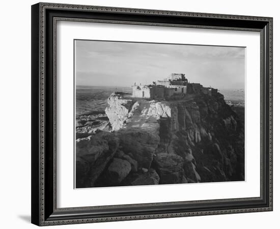 Full View Of The City On Top Of Mountain "Walpi Arizona 1941". 1941-Ansel Adams-Framed Art Print