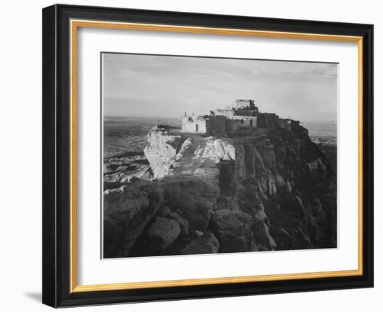 Full View Of The City On Top Of Mountain "Walpi Arizona 1941". 1941-Ansel Adams-Framed Art Print