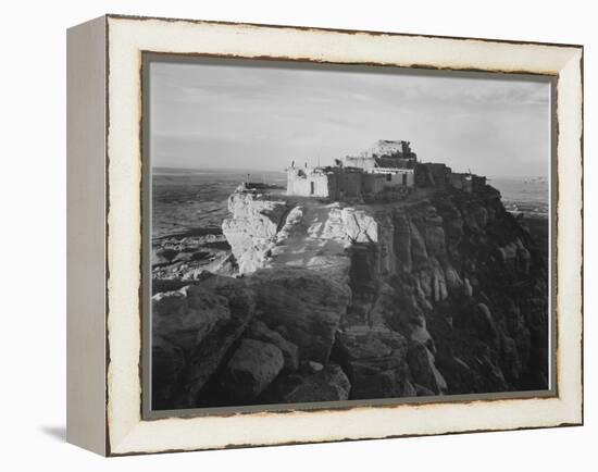 Full View Of The City On Top Of Mountain "Walpi Arizona 1941". 1941-Ansel Adams-Framed Stretched Canvas