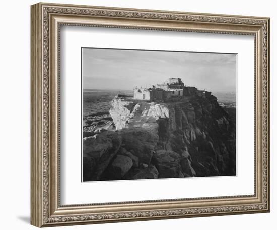 Full View Of The City On Top Of Mountain "Walpi Arizona 1941". 1941-Ansel Adams-Framed Art Print