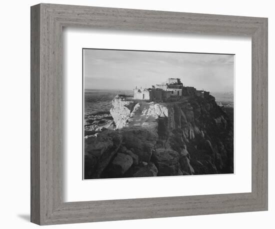 Full View Of The City On Top Of Mountain "Walpi Arizona 1941". 1941-Ansel Adams-Framed Art Print
