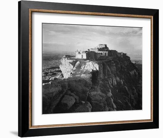 Full view of the city on top of mountain, Walpi, Arizona, 1941-Ansel Adams-Framed Art Print