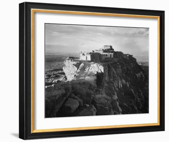 Full view of the city on top of mountain, Walpi, Arizona, 1941-Ansel Adams-Framed Art Print