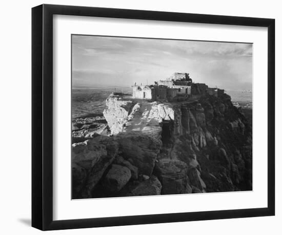 Full view of the city on top of mountain, Walpi, Arizona, 1941-Ansel Adams-Framed Art Print