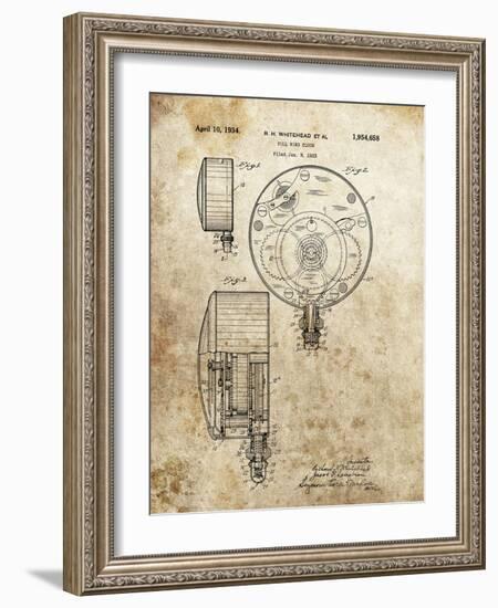 Full Wind Clock - 1933-Dan Sproul-Framed Art Print