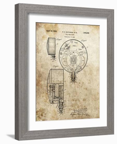 Full Wind Clock - 1933-Dan Sproul-Framed Art Print