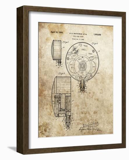 Full Wind Clock - 1933-Dan Sproul-Framed Art Print